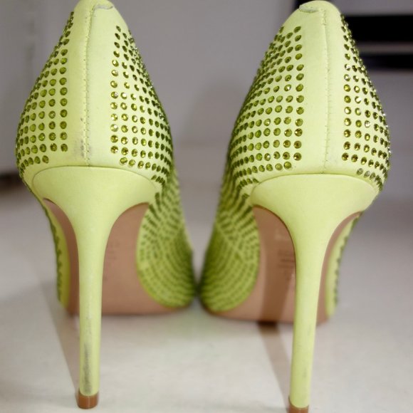 Schutz Lou Lime Green Crystal Pump - Picture 4 of 8